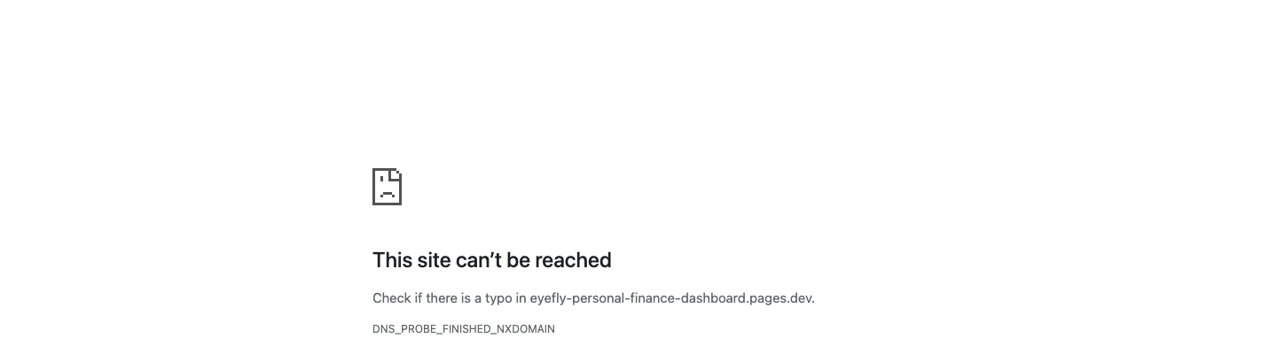 Personal finance dead link